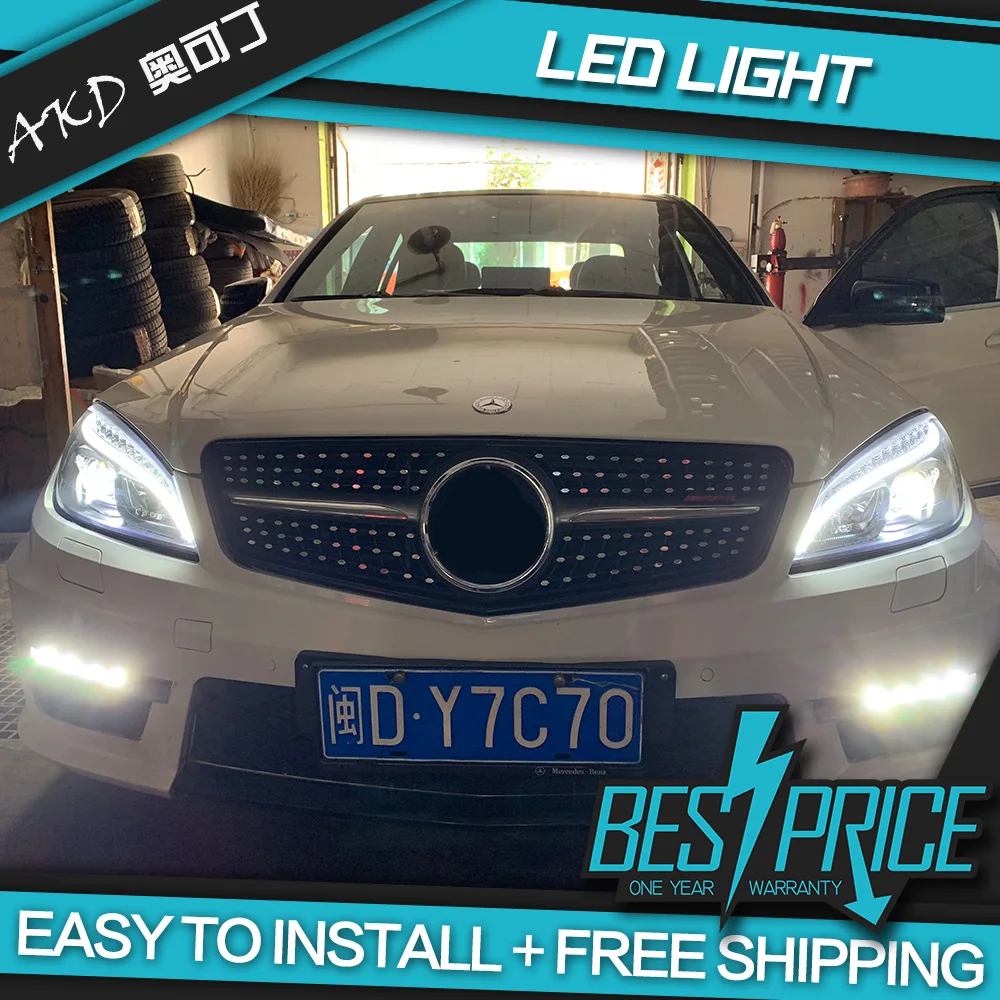 Фары AKD для автомобилей W204 2007-2010 C300 C260 обновленные W205 светодиодсветодиодный