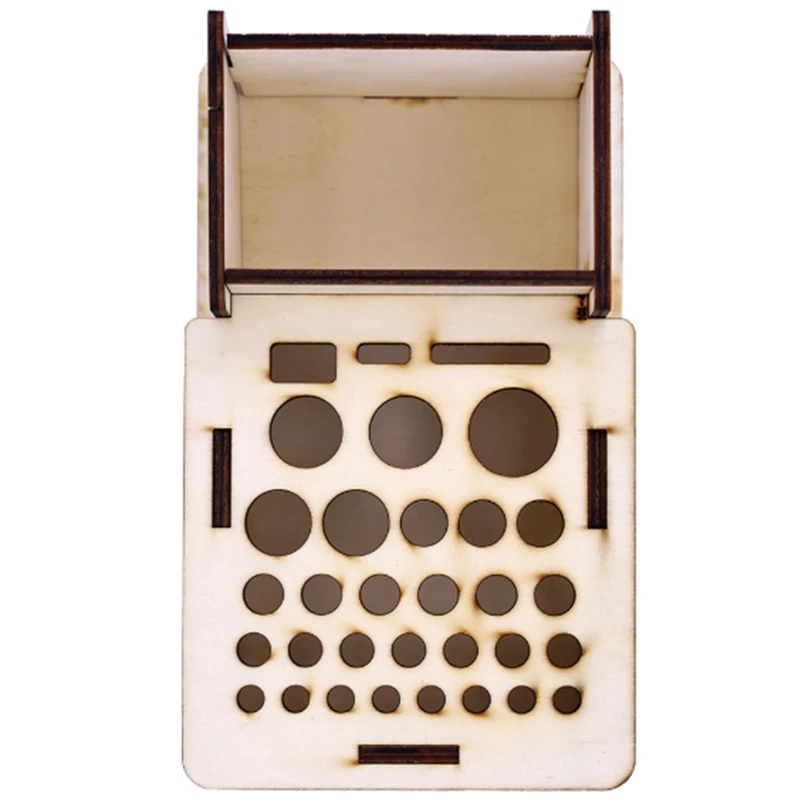 

Multi-Hole Tool Rack Hand-Sewn DIY Leather Tool Rack Multi-Hole Wooden Tool Table Diamond Cutting Rack