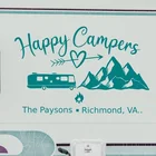 Виниловая наклейка Happy Campers, на заказ, Виниловая наклейка для кемпера, персонализированная наклейка с именем, водонепроницаемая фотообои E406