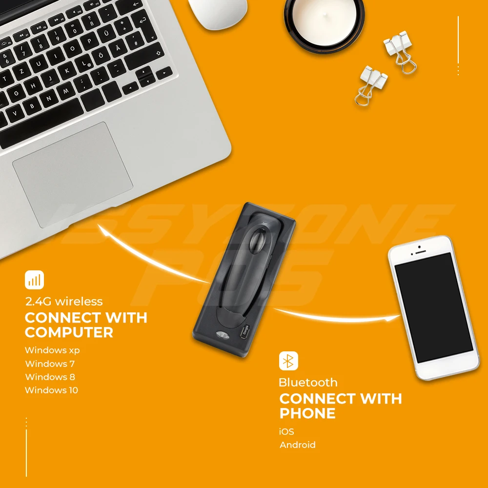 ISSYZONEPOS 2D сканер штрих кода 3 в 1 Bluetooth беспроводной PDF 417 матрица данных 1D/2D