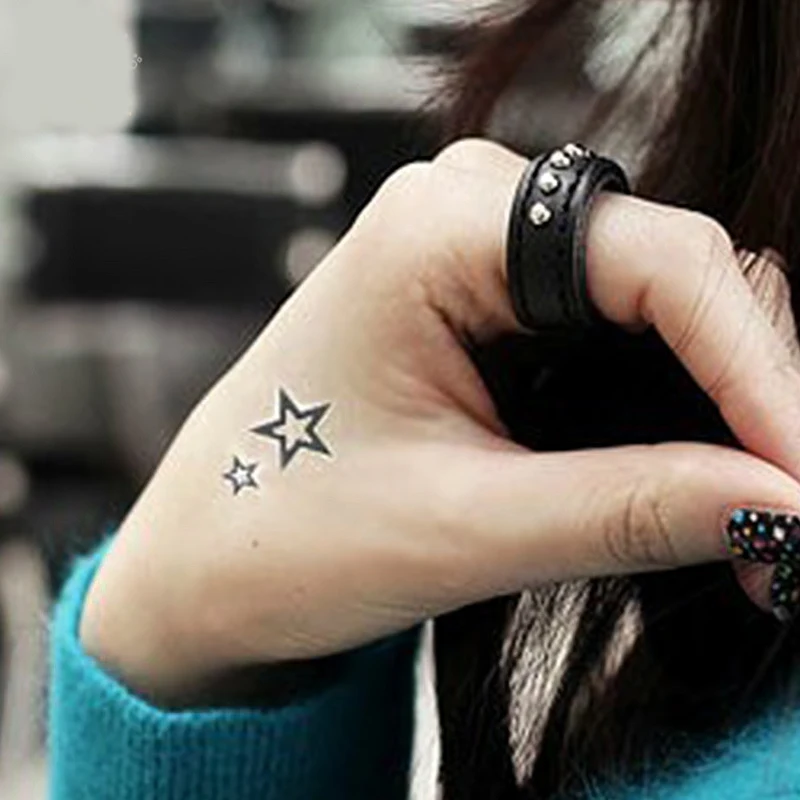 3D Звезда Водонепроницаемый Временные татуировки стикер тело человек Половина