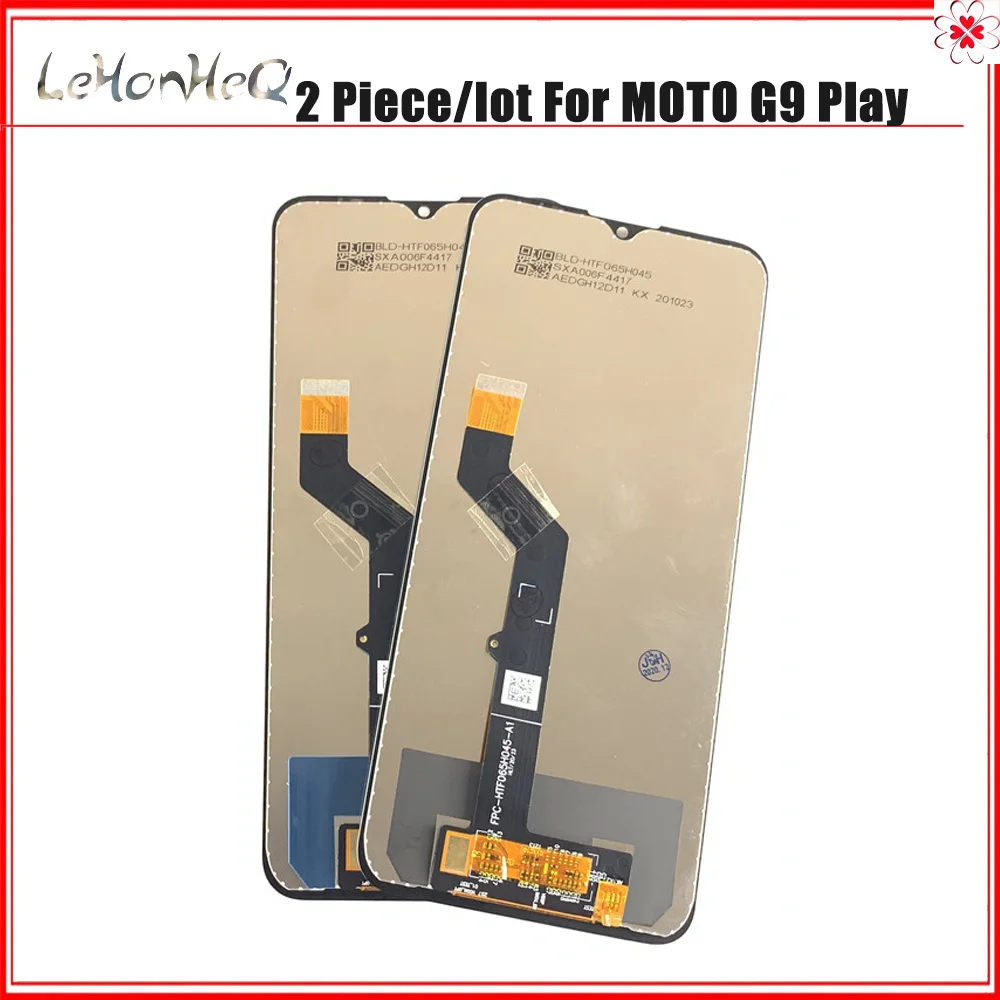 

ЖК-экран для MOTO G9 Play, с кодирующий преобразователь сенсорного экрана в сборе дигитайзером в сборе, 2 шт.