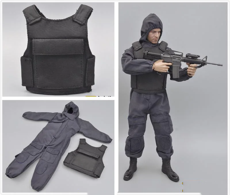 

1/6 Scale U.S Army SWAT SDU Special Forces Jumpsuit pants with Bullet-proof Vest Model for 12''Figure Body Accessories DIY
