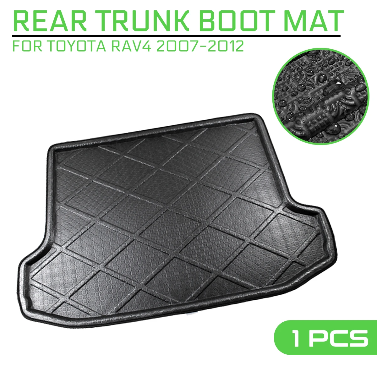 

Car Floor Mat Carpet For Toyota RAV4 2007 2008 2009 2010 2011 2012 Rear Trunk Anti-mud Cover