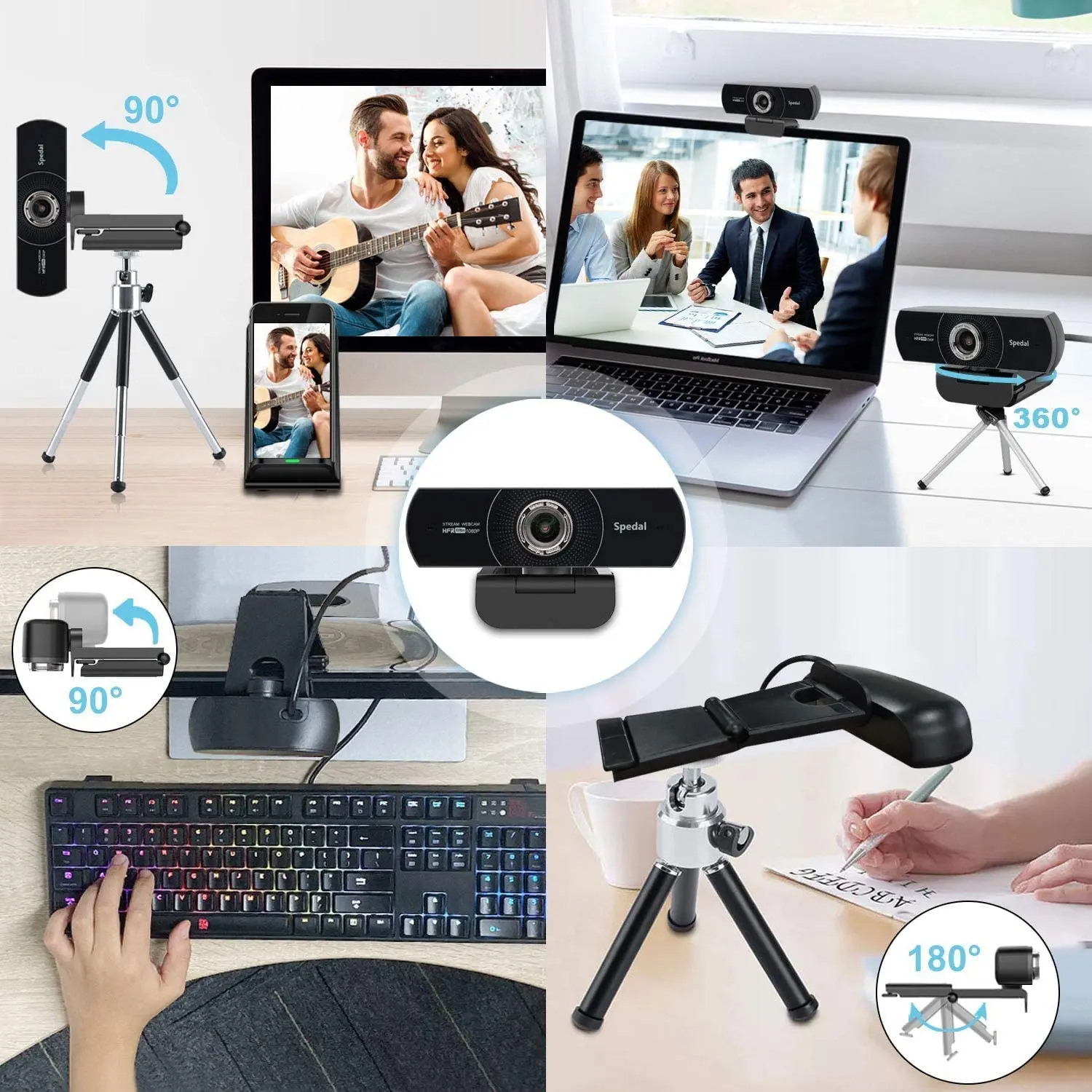 Spedal 934 1080P Hd 60fps веб камера с микрофоном для настольных ПК ноутбук встречи