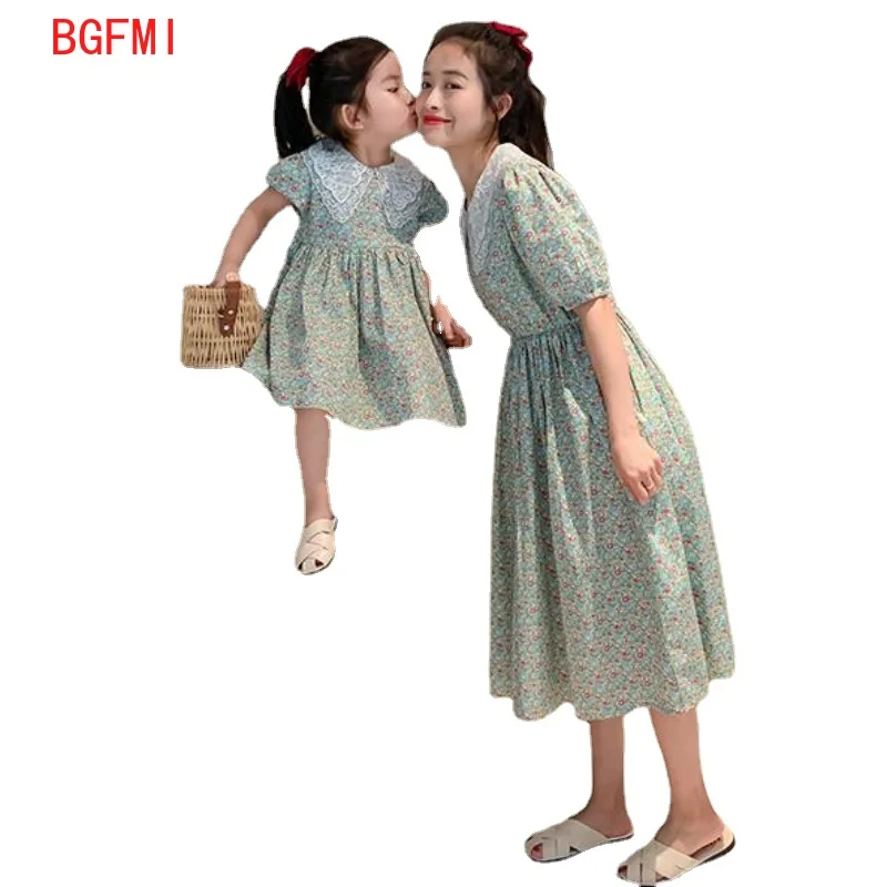 

Summer Clothes vestidos Girl Dress Baby Parent-child dress Floral Dress Mother Daughter Costume Parentage clothes Family fitted