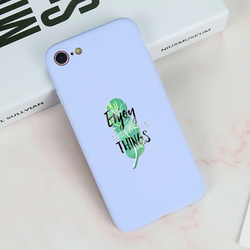 Силиконовый чехол карамельных цветов для iPhone 6S 7 8 Plus X мягкий XS MAX XR 6 бампер задний