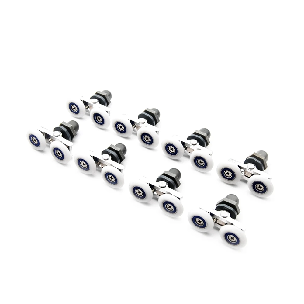 

4pcs-8pcs/set 20/23/25/27mm Swinging Double Sliding Glass Pulley Bearing Door Rollers Runners Wheels For Shower Cabin Hardware