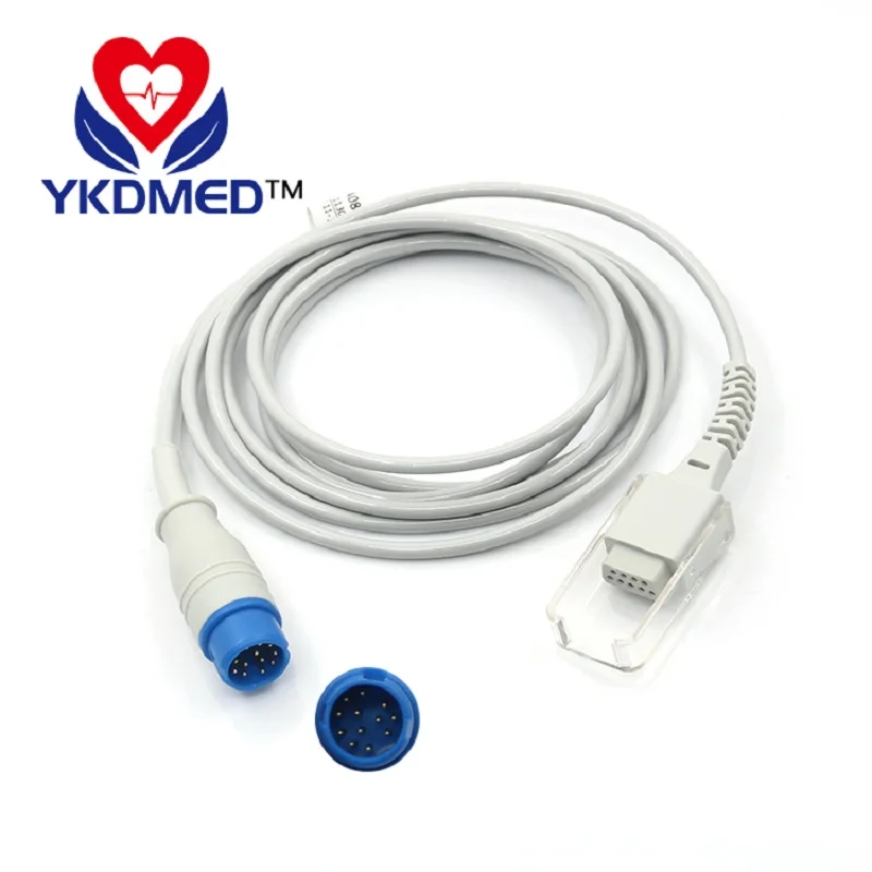 

YKD spo2 sensor extension cable Suitable forPHILIPS brand patient monitor 78352C,round12p DB9F