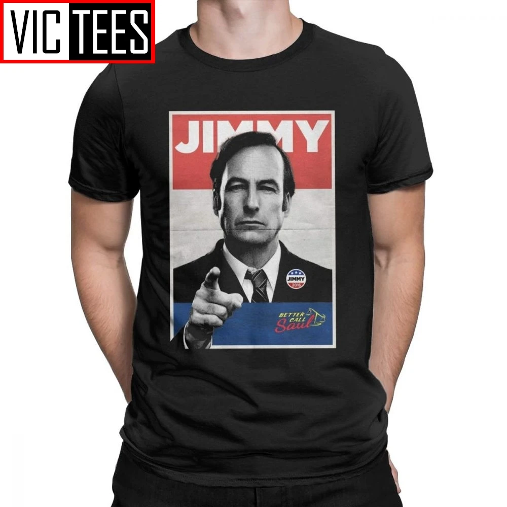 Мужские футболки с надписью Vote Jimmy Better Call Saul из сериала Goodman коротким рукавом
