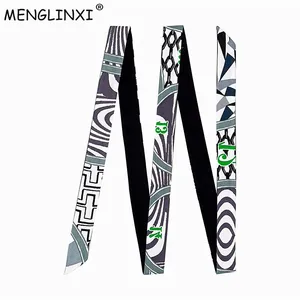 Роскошный брендовый шарф Многофункциональный 200 см сумка ленты Модные головные шарфы для женщин Женский ремень Тощий шелковый шарф для женщин