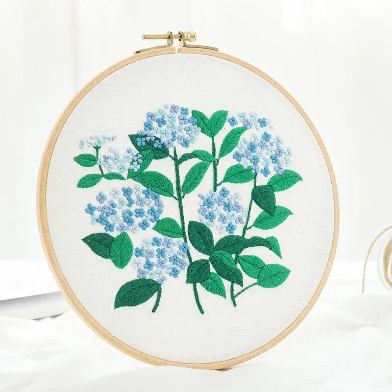 Гортензия цветок поделки ручная вышивка Набор для вышивания Цветочные вышивки