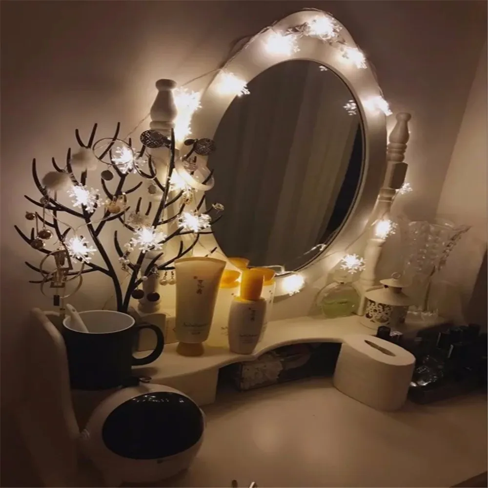 45 # светодиодный гирлянда со снежинками Снежная фея украшение для рождественской