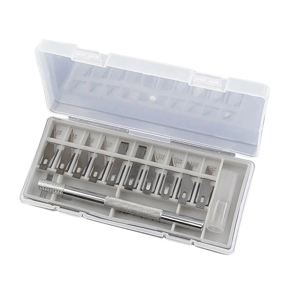 

Metal Scalpel Kni-e Tools Kit Engraving Cutter Carving Sculpture Non-Slip K-nife Safety Paper Cut Handicraft Carving Tools