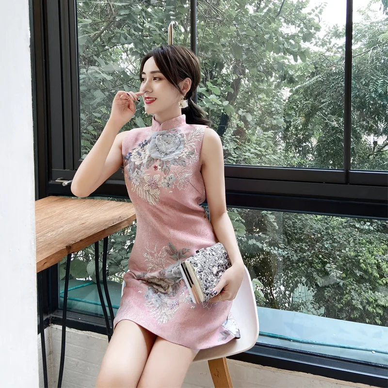 Новогодние платья-Ципао без рукавов Boutique Chinese luna | Тематическая одежда и униформа