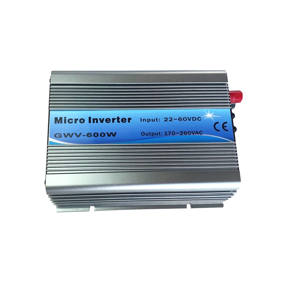MPPT Pure Sine Wave 600W Solar Grid Tie Inverter 10.5-28V or 22-60VDC to 110V or 230VAC Inverters for Solar Panel  CE