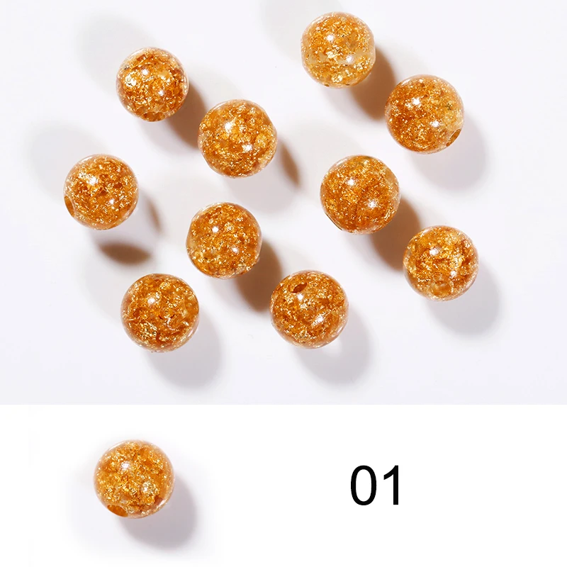 Pattern 6 Украшения для дизайна ногтей мигание кубической воды сверла Золотая фольга бусины металлическое украшение из колец цветной дизайн ногтей DIY 10 шт - Цвет: Pattern 6