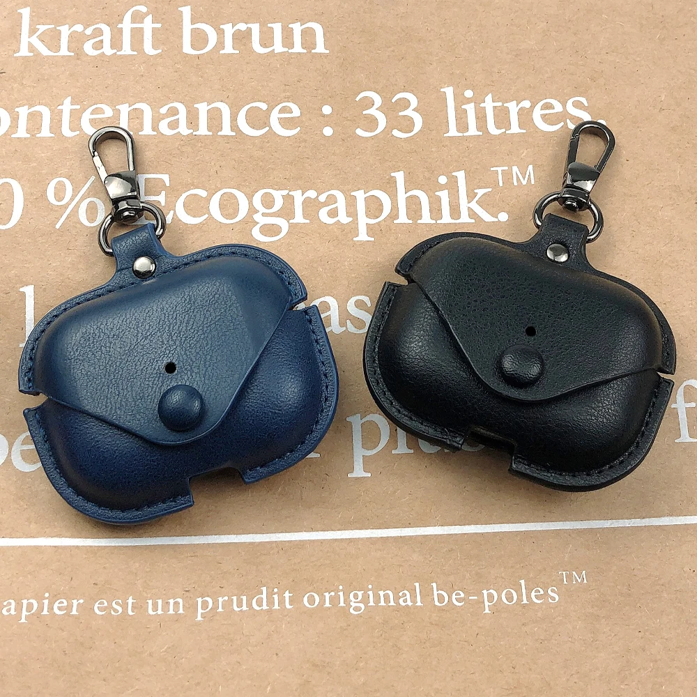 Чехол для наушников AirPods Pro с Bluetooth в стиле ретро кожаной пряжкой чехол брелоком