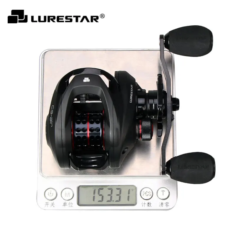 Free Shipping!Lurestar C9-air Low Frofile Baitcasting Reel Double Aluminum Spool Lure Fishing Carbon handle | Спорт и развлечения