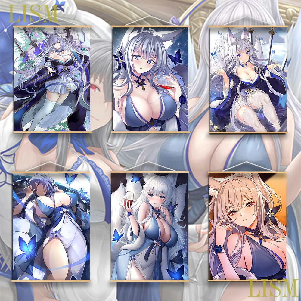 Популярный милый аниме-постер на стену с Аниме Манга из аниме Азур Лейн свиток