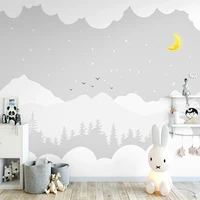 custom 3d wallpaper abstract hand painted woods moonlight decorative painting mural childrens room background wall papers 3 d