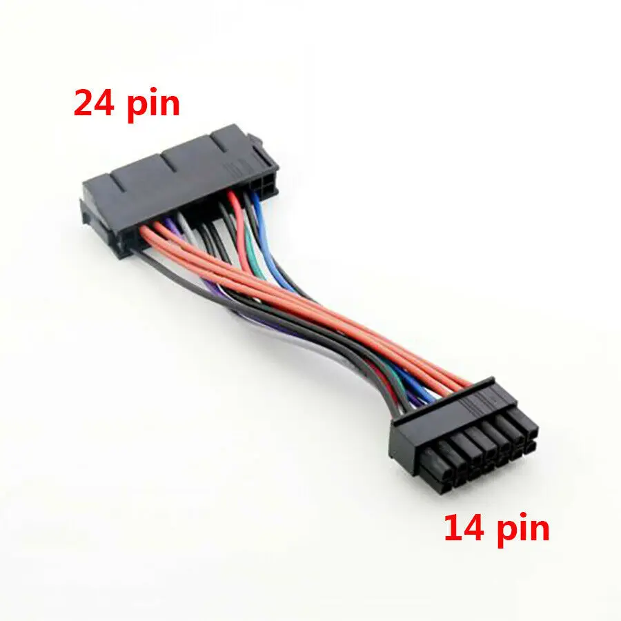 Новый 24 Pin до 14 18AWG ATX кабель питания для Lenovo IBM Dell Q77 B75 A75 Q75 материнская
