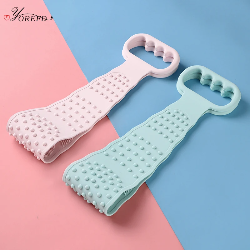 

OYOREFD Портативный силиконовые тела ванны щетка сильный не вызывает болезненных ощущений скребок для спины Ванная комната тела массажный, от...