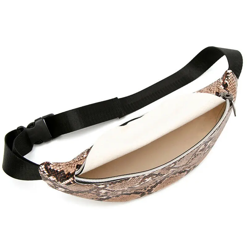 Новинка 2019 портативная Женская модная поясная сумка со змеиным узором для ремня
