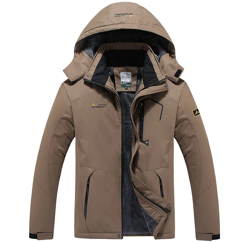 Men Brown Jacket TWTOPSE Для мужчин зимние Водонепроницаемый спортивные катание на сноуборде и лыжах куртка теплая одежда, для катания на велосипеде, для рыбалки, с защитой от ветра Пеший Туризм Кемпинг флисовой куртки пальто для активных видов спорта вне помещений - Цвет: Men Brown Jacket