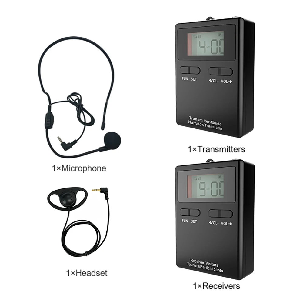 

Профессиональная беспроводная система туристического гида/аудиогид/радиогид 1 передатчик и 1 приемник для Европы