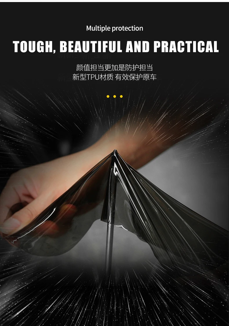 

Newest Front Headlamp Car Styling Sticker For Porsche Macan Cayenne 911 Headlamps TPU Smoked Black Headlights Protector Film