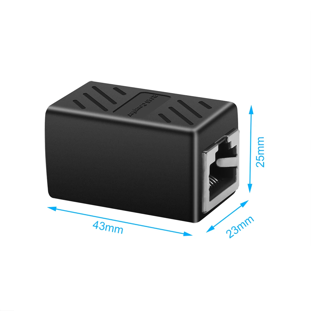 Соединитель RJ45 для сетевого кабеля Cat6A/Cat6/Cat5e Ethernet соединитель удлинитель