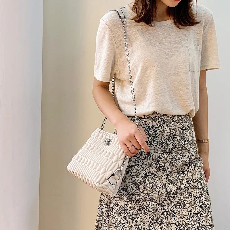 

2020 New PU Leather Summer Fashion Shoulder Bag Flag Bags Female Crossbody Bag Ladies Hasp Chains Handbag