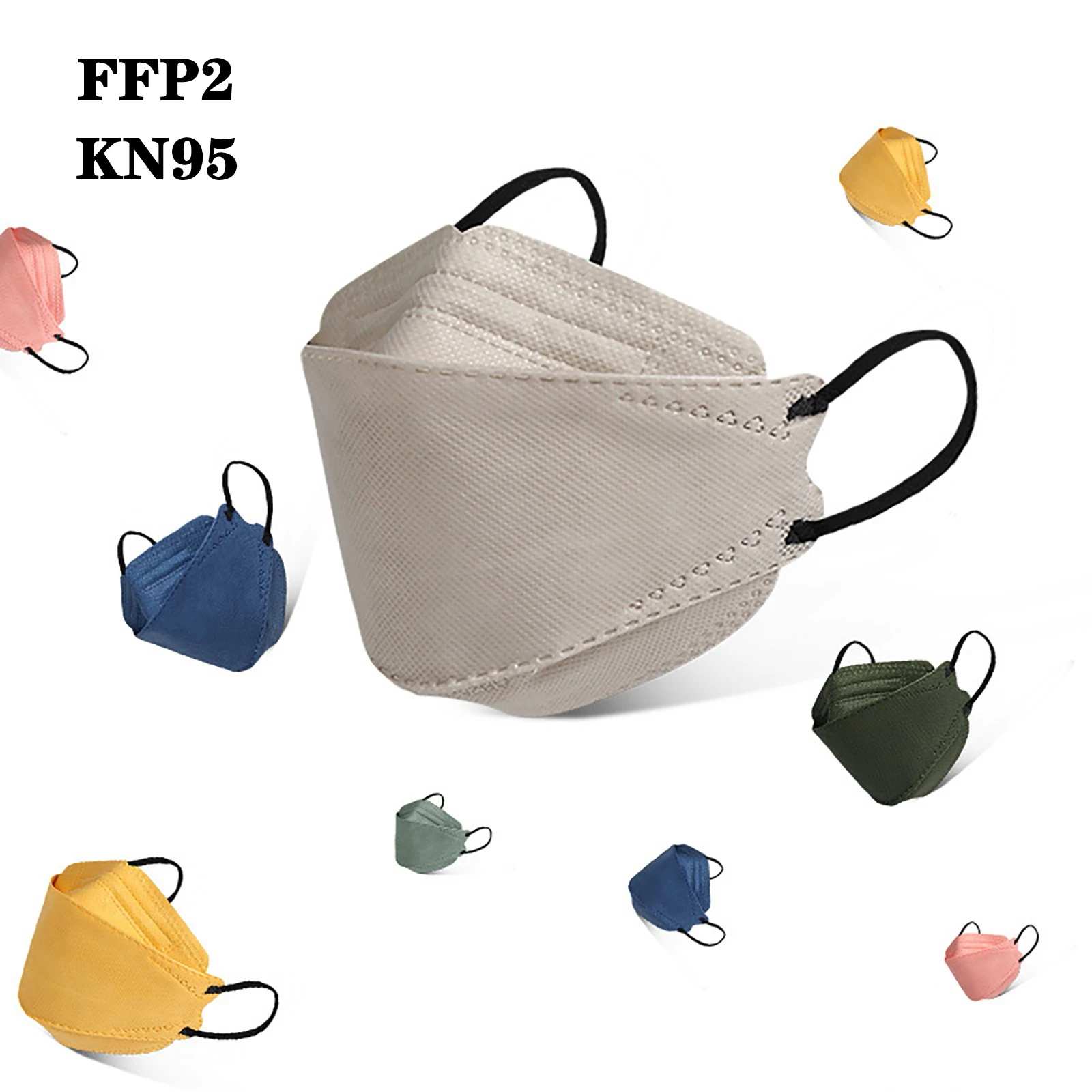 Маска Morandi Color FFP2 4-слойная защитная маска для лица респираторные маски FFP2Mask