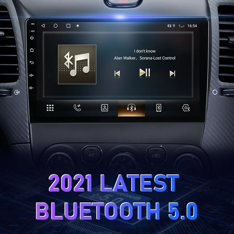 Автомобильная радиостанция Srnubi Android 10 6+128G для Kia K3 Cerato Forte 3 2013-2017 с мультимедийным видеопроигрывателем, навигацией GPS и 2Din DVD головным устройством.