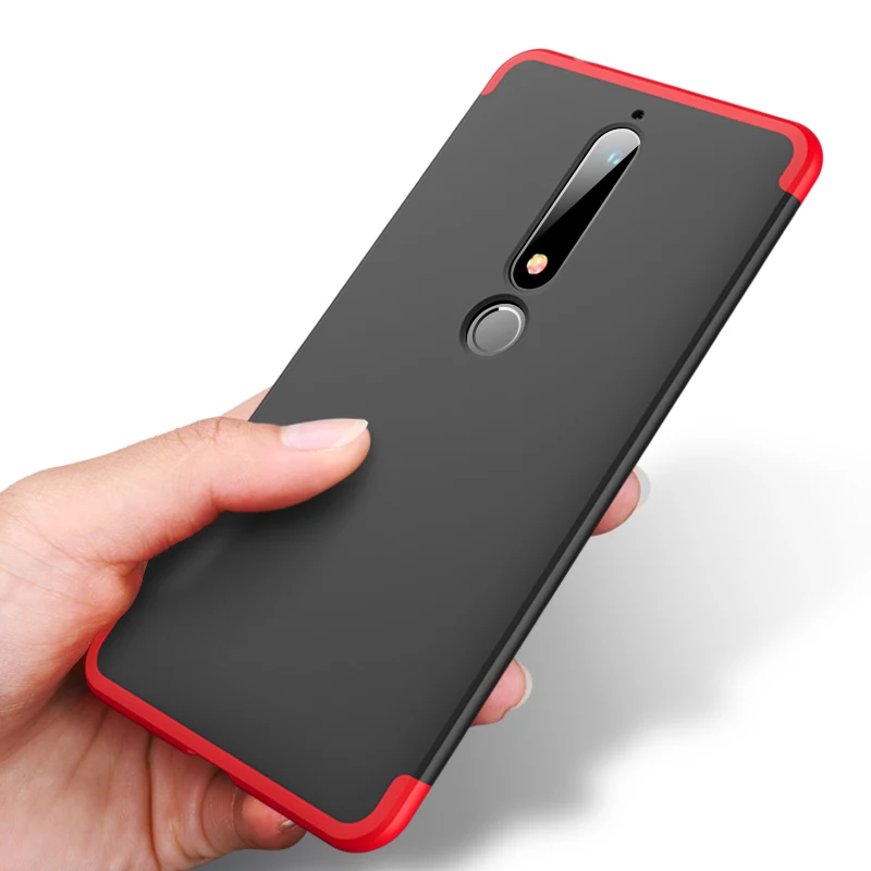 Для Nokia 6 1 2018 TA 1043 чехол цветной 360 градусов защищенный полный корпус матовый для