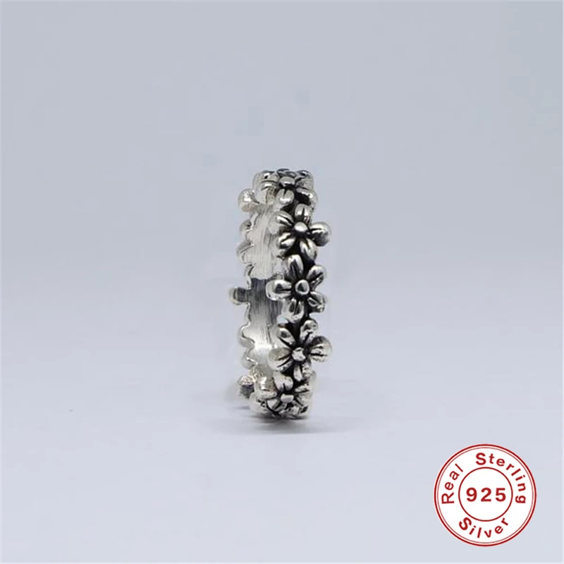 Женское Винтажное кольцо с цветком из стерлингового серебра 925 пробы Свадебные
