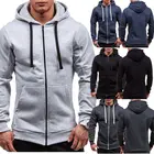Новинка, мужские унисекс толстовки, толстые, облегающие, на молнии, с капюшоном, теплые, зимние, с капюшоном, джемпер, верхняя одежда, пыльник