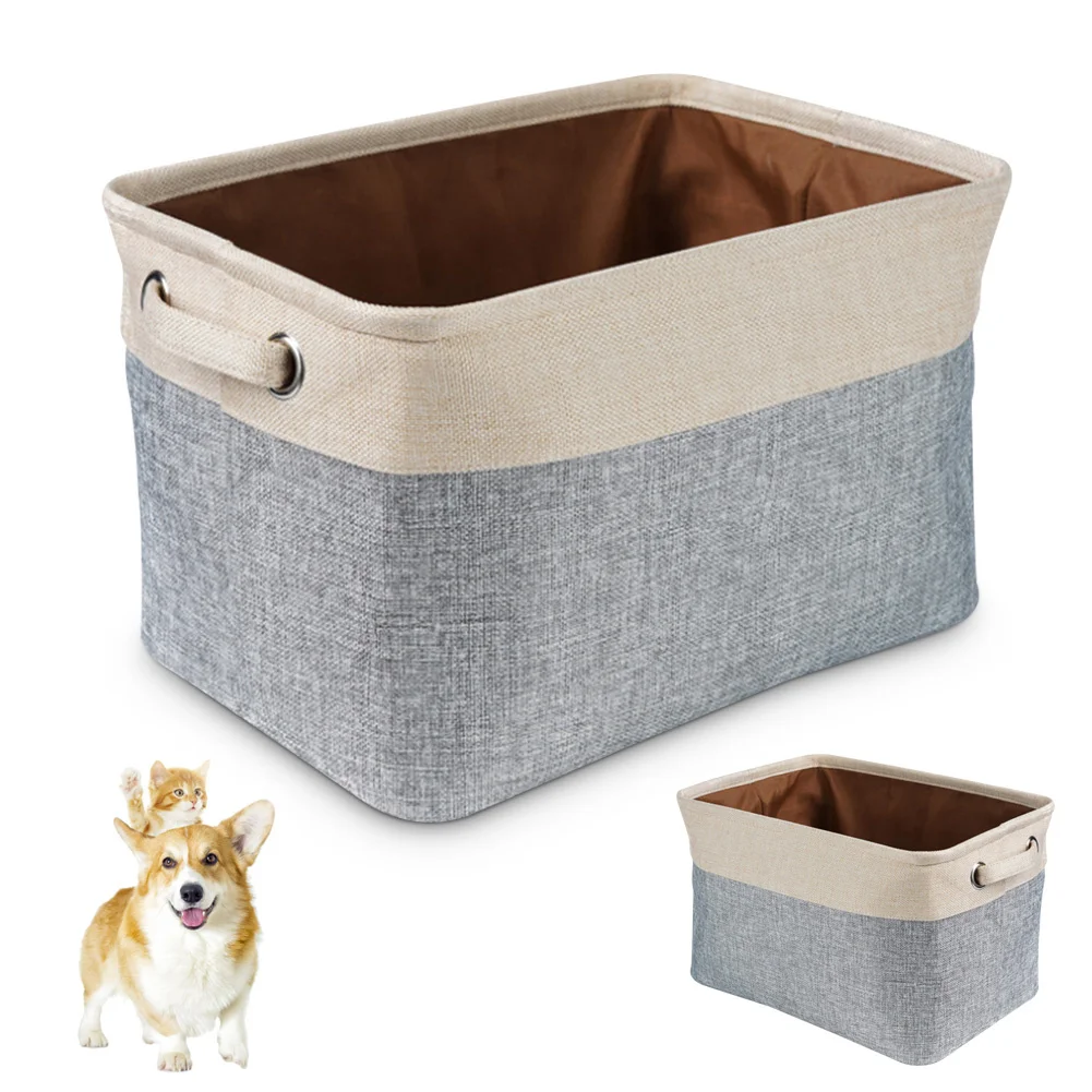 Пользовательские ПЭТ корзина для хранения игрушек из плотной ткани собака