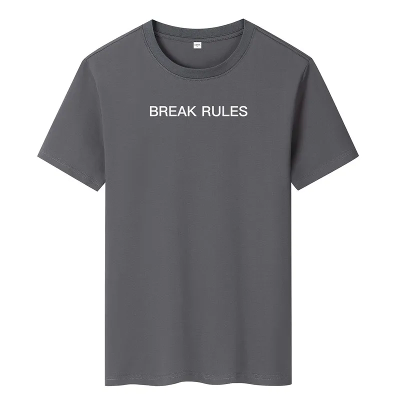 

SWENEARO 2021 Summer new men's T-shirt 100% cotton BRE print T-shirt breathable O-sleeve brand T-shirt