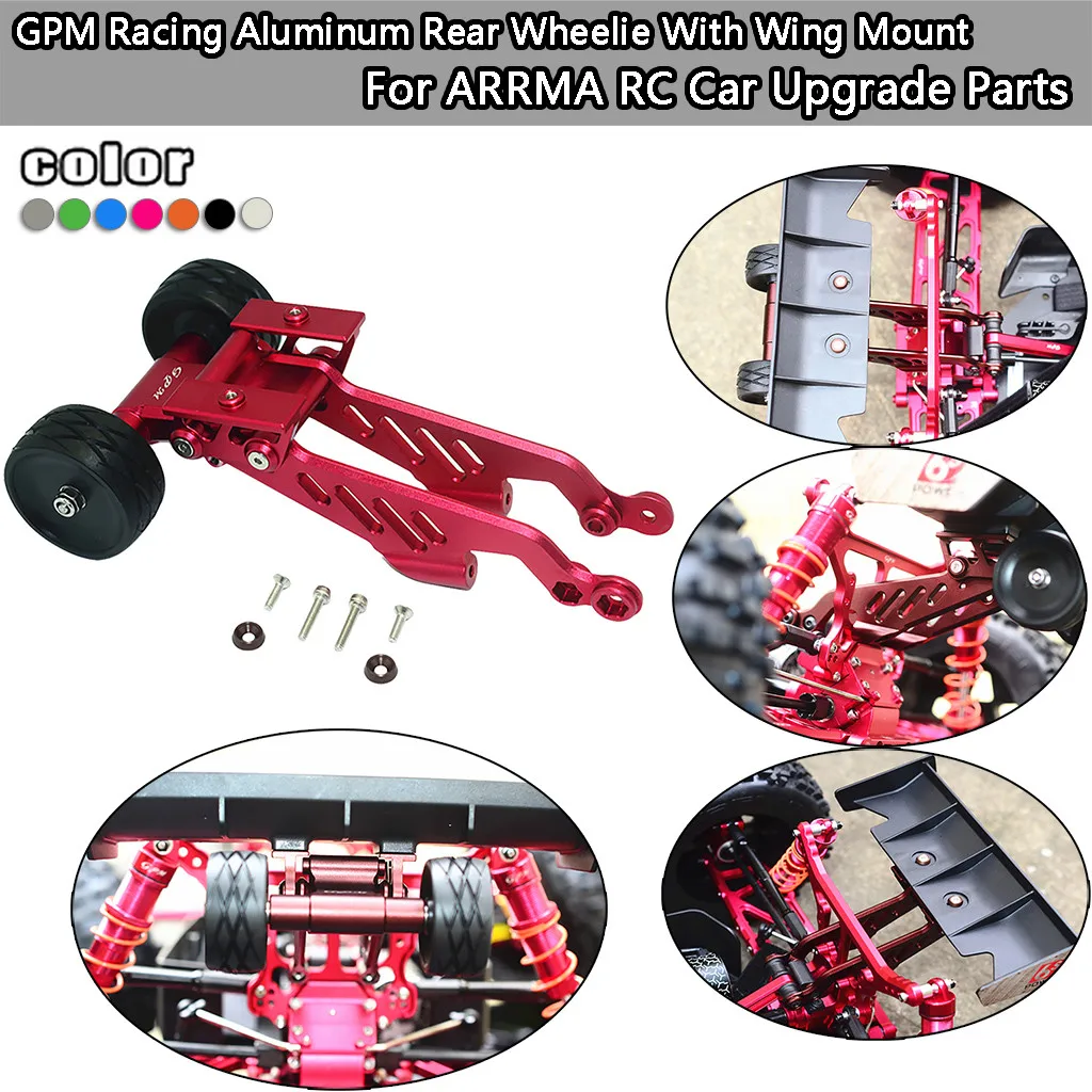 GPM гоночная Алюминиевая Задняя колесная с креплением крыла для ARRMA RC