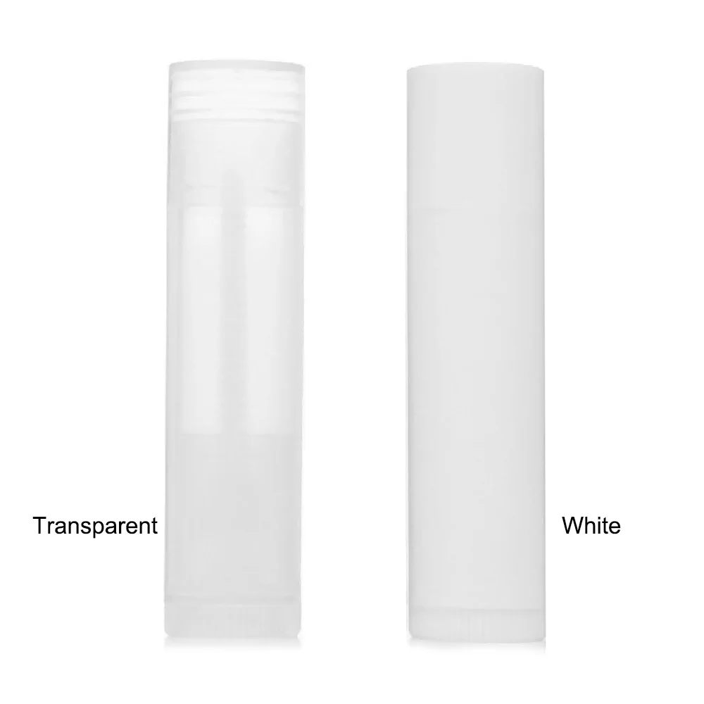 Пустой контейнер для бальзама губ 5 мл с крышкой фотолампы белого/прозрачного