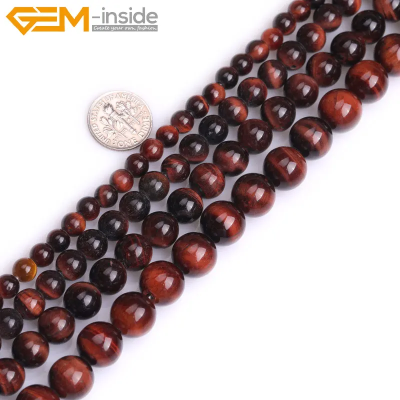Natural Tiger Eye Chakra Stone Round 2mm Big Hole Loose Beads For Jewelry Making Strand 15inch DIY Bracelet Necklace | Украшения и