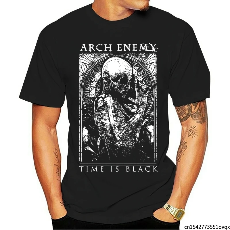 

Arch Enemy Time Is Black Shirt Official Metal T-Shirt T Shirts Design Style Fashion Short Sleeve Unisex Tee