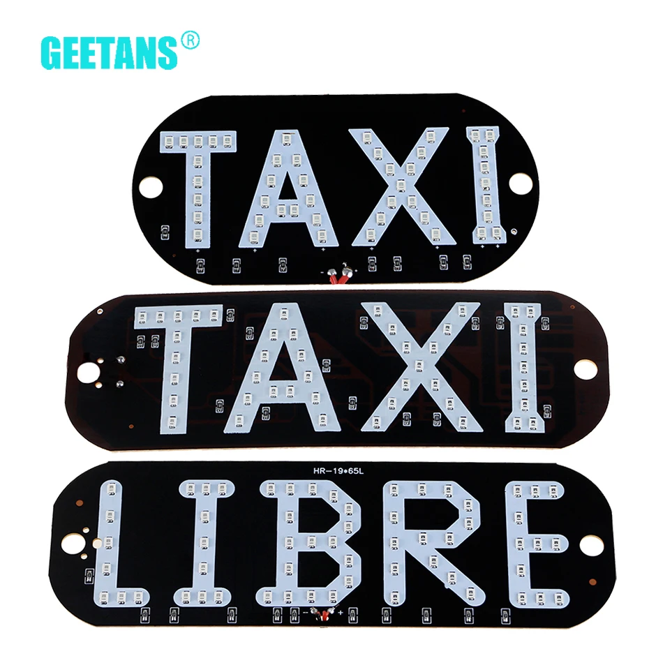 Светодиодный индикатор лобового стекла кабины Geetans для такси 1 шт. световой 3