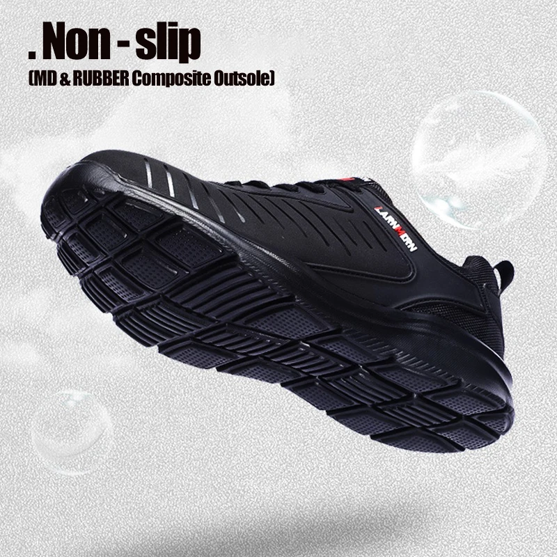 LARNMERN Мужская защитная обувь со стальным носком легкие 3D ударопрочные рабочие