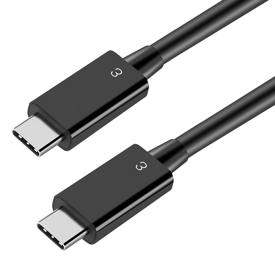 true thunderbolt 3 cable 40gbps for thunerbolt 3 dock station thunderbolt 3 male to thunderbolt male cord free global shipping