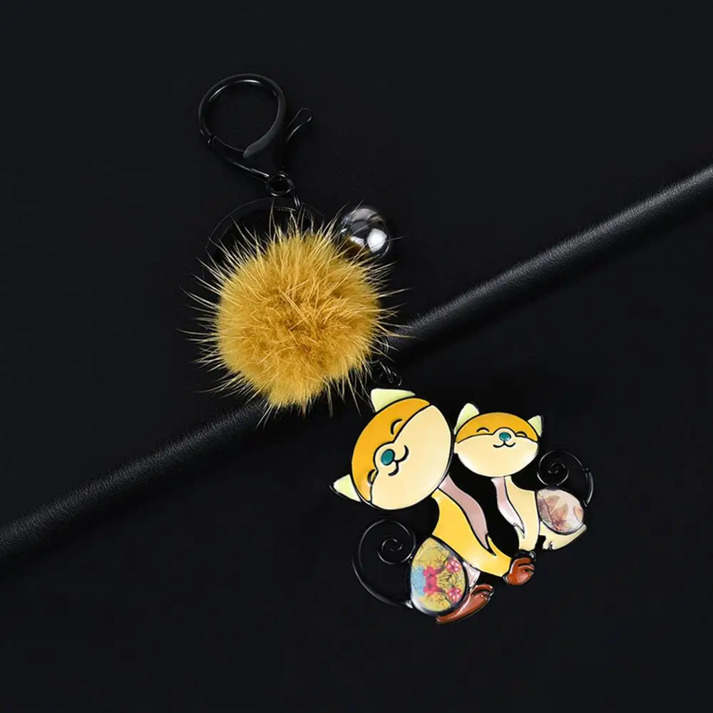 2019 новый дизайн милый мультяшный Кот кулон пушистый меховой шарик брелок мягкий