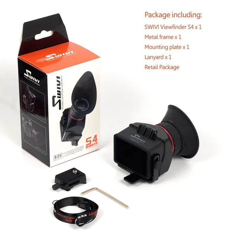 Видоискатель GGS Swivi S4 с ЖК-дисплеем 3 0x3 0 дюйма 16:9 для Sony a7 a7R a7S NEX-7 A6300 NEX-5R A6000 A5100 DSLR