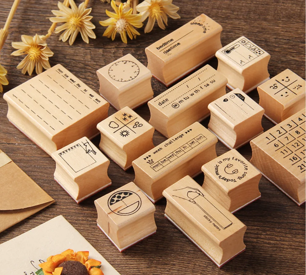 Дата Неделя погода время музыка штампы для скрапбукинга Стандартный штамп пуля